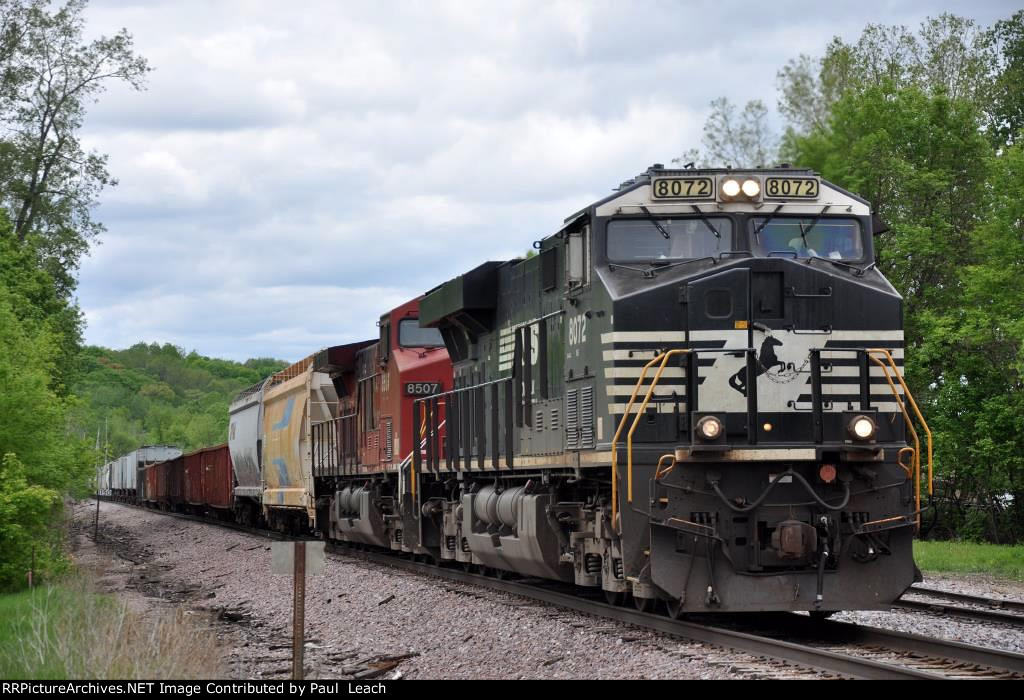 Eastbound manifest approaches a meet